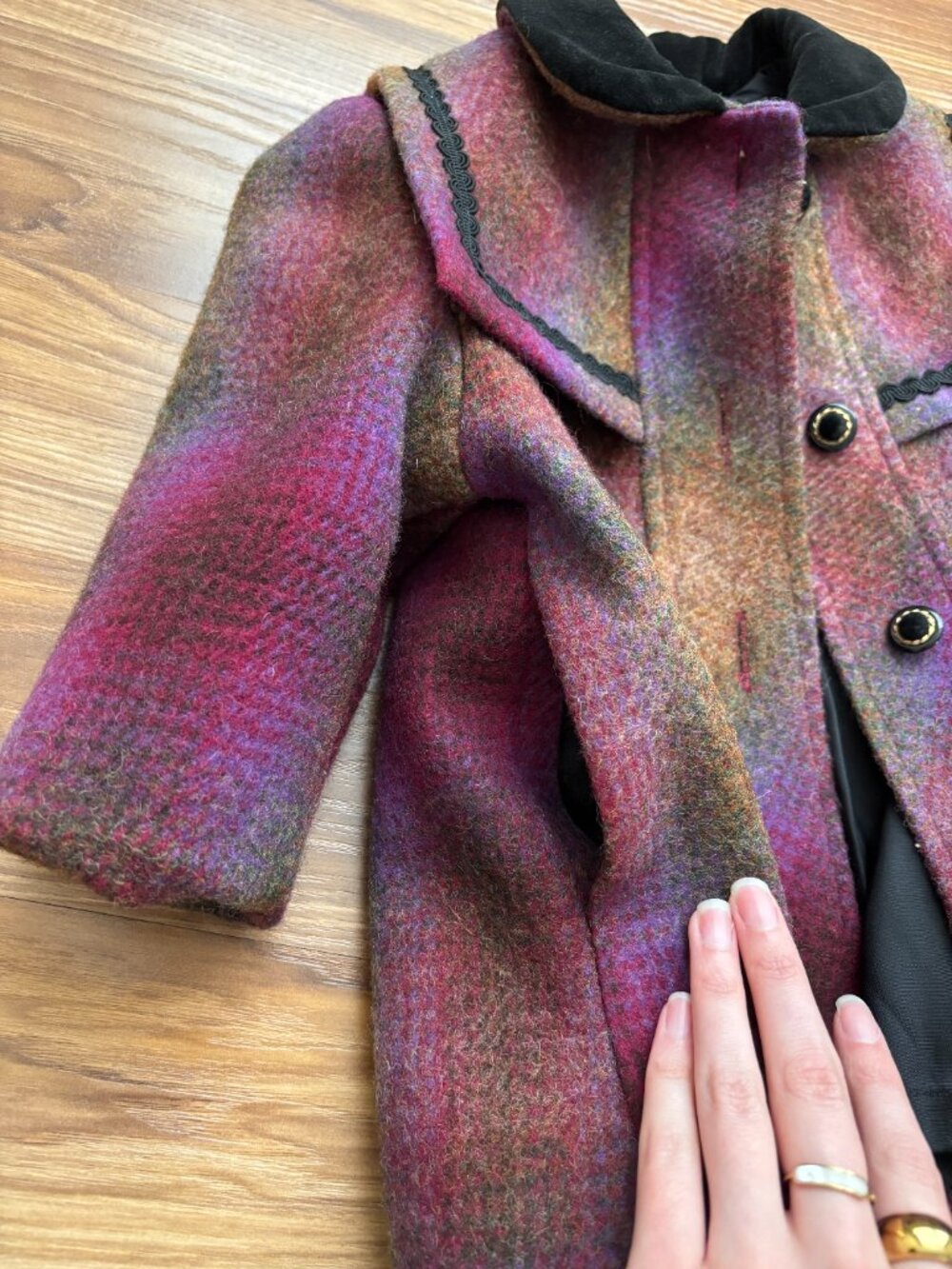 Vintage Girls 2T 100% Wool Plaid Angels Garment Co. Jacket - Picture 14 of 15